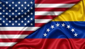 bandeiras de estados unidos e venezuela